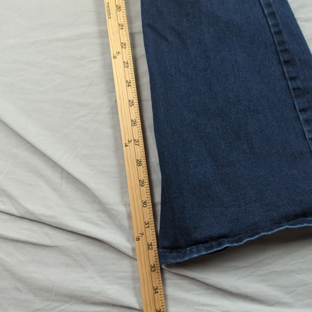 Free People Jeans‎ Womens 29 Blue Flare Stretch Dark Wash Hippie Boho
